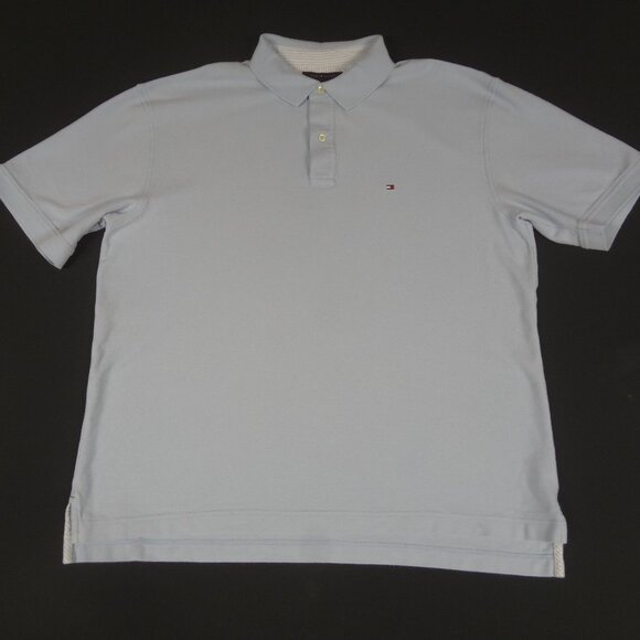 TOMMY HILFIGER LIGHT BLUE XXL 2XL POLO SHIRT K924 - Picture 1 of 6
